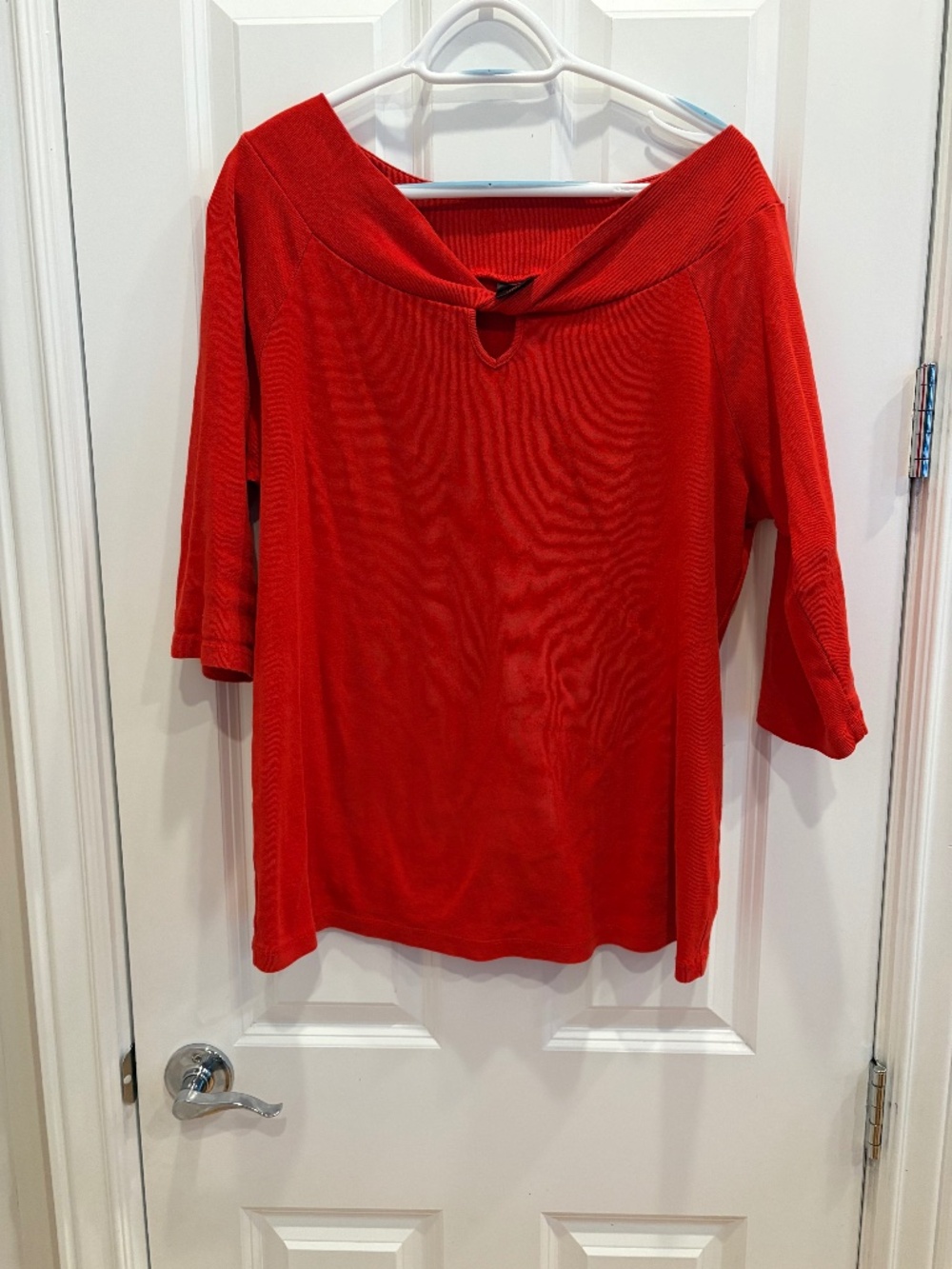Orange Red Top 1X size Gently Used